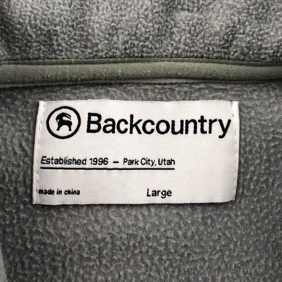 Backcountry Mens Fleece Jacket Large Half-Zip Pullover Cozy Winter Outdoors - Picture 11 of 16